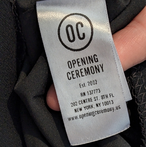 Opening Ceremony Talene Sleeveless Woven Jumpsuit Wide Leg Oversized Black Sze 4 - Picture 12 of 15